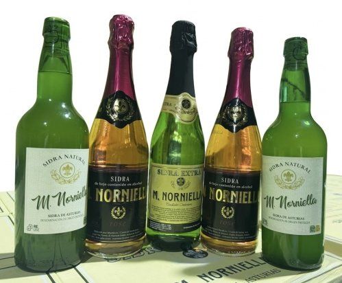 Comprar sidra asturiana online
Tres sidras, una misma pasi&oacute;n desde 1878
Todo lo que ves aqu&iacute; sale de nuestro llagar de San Mart&iacute;n de Huerces, en Gij&oacute;n. Lo elaboramos nosotros, lo embotellamos nosotros y te lo enviamos nosotros. Sin intermediarios: del tonel a tu mesa.
En 1878 Manuel Norniella empez&oacute; a hacer sidra espumosa en Colloto. Cuatro generaciones despu&eacute;s seguimos con lo mismo, con la misma manera de trabajar y alg&uacute;n horizonte nuevo por explorar. De ah&iacute; salen estas tres botellas.
Sidra Extra Espumosa
La de siempre, la que nos dio el nombre. Burbuja fina, color dorado y car&aacute;cter frutal, elaborada a partir de nuestra propia sidra natural. La botella de las celebraciones.
Sidra Natural D.O.P.
Con Denominaci&oacute;n de Origen Protegida Sidra de Asturias. Para escanciar y compartir, como se ha hecho toda la vida. El sabor de lo tradicional.
Sidra Ros&eacute;
La m&aacute;s joven de la casa y ya premiada como Mejor Sidra Ros&eacute; en el Festival de la Sidra de Nava. Color natural de la propia manzana, 2,5 % vol. y sin az&uacute;cares a&ntilde;adidos.
C&oacute;mo te llega
Enviamos a tu domicilio o a tu negocio, a cualquier punto de la pen&iacute;nsula, con impuestos y gastos de env&iacute;o incluidos en el precio que ves. Sin sorpresas al final del pedido.
Y si tienes dudas sobre cu&aacute;l elegir, &iexcl;ponte en contacto con nosotros!
El sabor de siempre, m&aacute;s fresco que nunca.&iexcl;COMPRALA YA!
&nbsp;