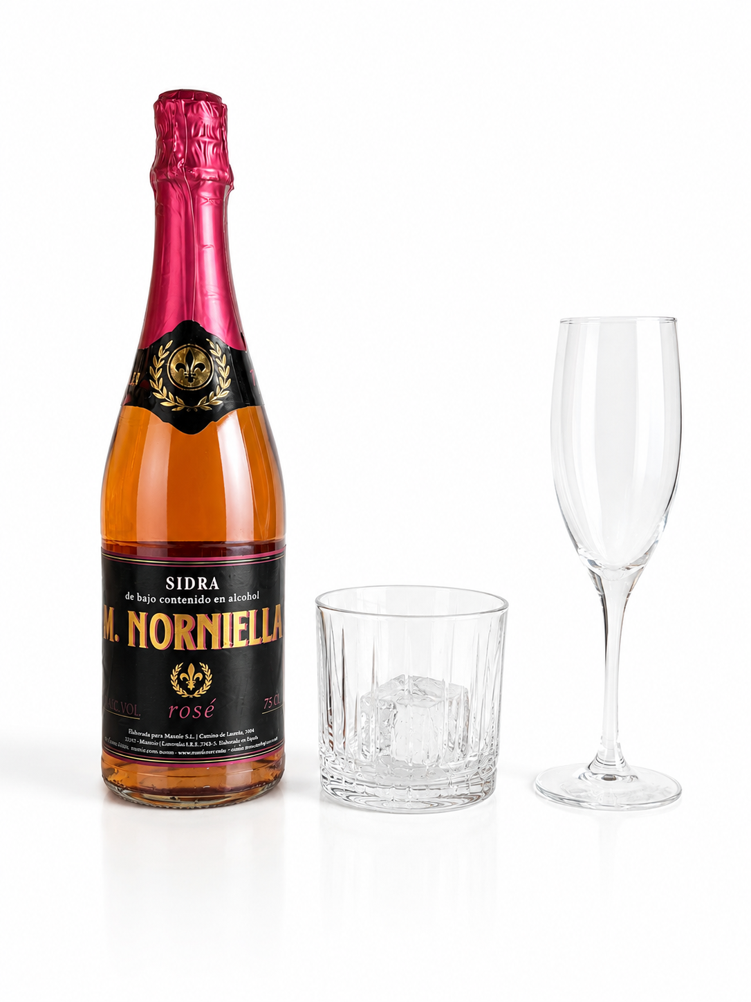 Sidra Rosé M.Norniella + vasos